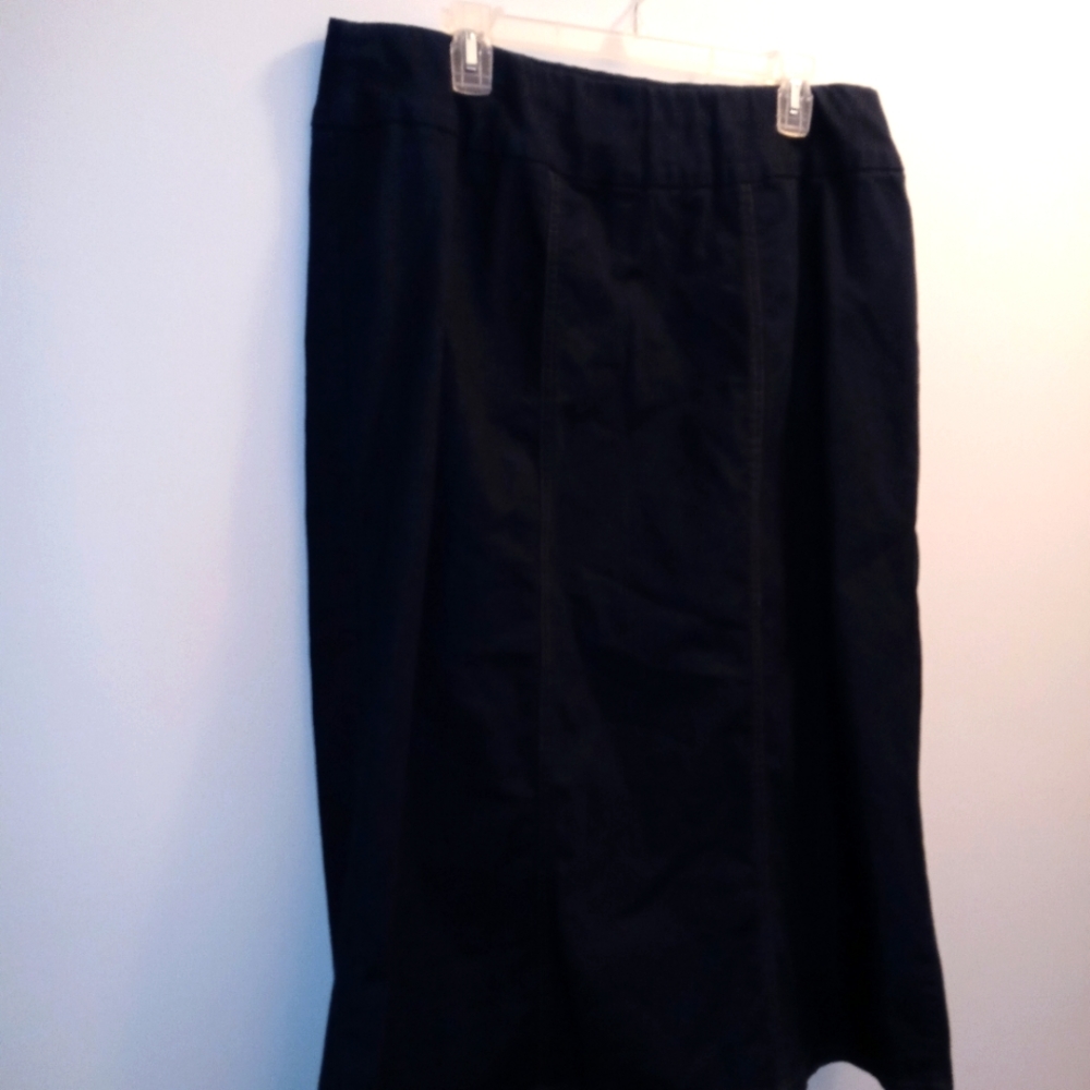 Woman Within A Line Denim Skirt Sz 16W EUC